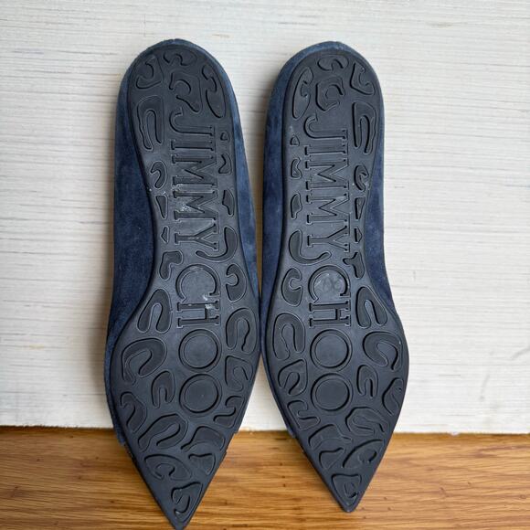 Jimmy Choo Blue and Gold Flats Size 7 - Picture 7 of 10